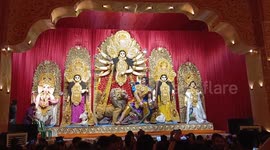 Rammandir Themed Community Durga Puja Festival in Kolkata, India