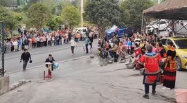 Lively and Joyful Water Splashing Ceremony at a Yi Ethnic Group Wedding in China