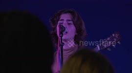 Billy Bragg speaks in Q&A session at the BRIT school in London, UK