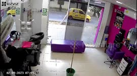 Employee Walks Through Glass