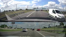 Dashcam Captures Rear-End Collision on Texas Highway