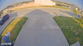 Runaway Vehicle Rolls Out of Driveway
