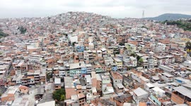 aerial images of the Vila Zilda community in the north of São Paulo Brazil