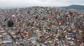 aerial images of the Vila Zilda community in the north of São Paulo Brazil