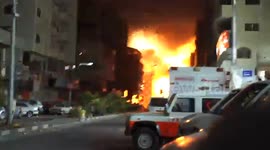 Rocket smashes into building near Al-Quds hospital in Gaza