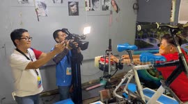 Filipino inventor builds 'water bike' for tourists to enjoy sea views