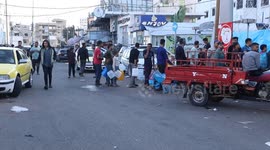 Locals queue for drinking water in Gaza as supply dwindles