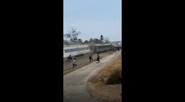 Terrifying train derailment and collision in Yogyakarta, Indonesia
