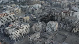 Scale of destruction revealed in devastating drone footage of Gaza wealthiest neighbourhood in ruins