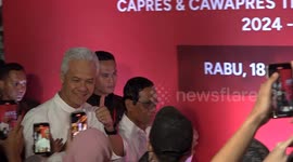 Ganjar Pranowo and Mahfud MD declare their participation in the 2024  election in Jakarta, Indonesia