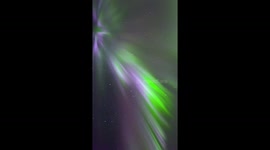 Looking Up At the Aurora Borealis in Manitoba