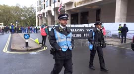 Your Greed - Our Death placard at climate protest outside the Energy Intelligence Forum in central London