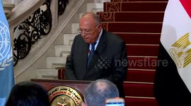 Egyptian FM, UN chief discuss de-escalation, aid delivery to Gaza