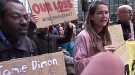 Greta Thunberg joins London protest demanding the bank stop funding fossil fuels in UK