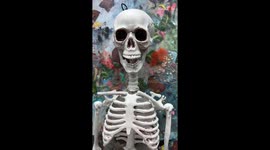 Man turns a cheap decorative skeleton into the stuff of nightmares