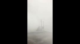 Storm Babet leads to high waves at Stonehaven Harbour in Aberdeenshire, October 2023.