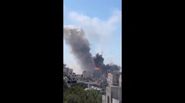 Smoke dominates skyline as Israel bombs Gaza's Nuseirat camp
