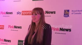 Angela Rayner, Deputy Leader of the Labour Party, walks the Pink Carpet at the PinkNews Awards