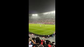 Soccer Fan Takes A Selfie With Messi
