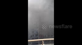Turkey: Fire Breaks Out At 44-Story Building Under Construction In Ataşehir, Istanbul