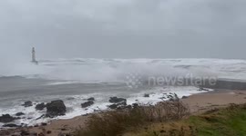UK: Storm Babet Churns Up Gigantic Waves Along Eastern Scotland 4
