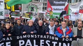MP John McDonnell arrives at Palestinian protest