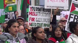 Pro-Palestine protesters march in London, UK