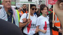 National march for Palestine stop the war on Gaza, London, UK