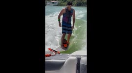 A Wakeboarding Dog
