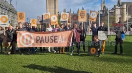 Pause Artificial Intelligence activists take part in global rally over safety concerns