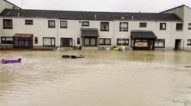 Storm Babet causes flooding in Brechin, Scotland