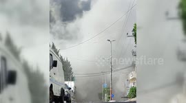 Israel Aircraft Destroy Residential Tower in Gaza, Palestine
