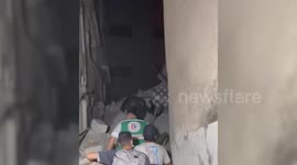 Israel Target House Near Al-Shifa Hospital in Gaza, Palestine