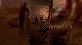 Israeli Air Planes Strike Gaza Market, Palestine