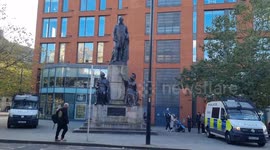 Pro Palestine gathering at Picadilly Gardens, Manchester