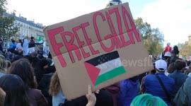 Hamas vs Israel: Demo for Gaza, Palestine. Paris, France, Place de la République. 22 oct 2023