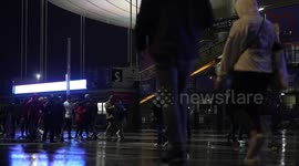 Fans brave the rain for England v South Africa in Saint-Denis, France