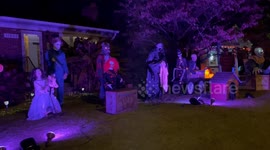 Frightening and Creepy Halloween decorations stir up Maryland neighborhood