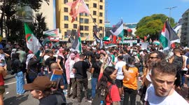 ISRAEL-HAMAS WAR this Sunday October 22, 2023 hears protest for peace in Palestine,