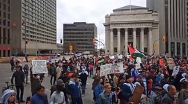 Canada: Pro-Palestine Rally Held At Memorial Park In Winnipeg