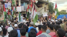 Protests in Kutupalong Market at Cox's Bazar, Bangladesh, for Palestine.
