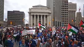 Protesters in Winnipeg show solidarity with Palestine amidst Gaza conflict