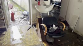 Flood damage in Midleton, Co Cork, UK after Storm Babet hit Ireland