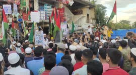 Rohingya refugees in Bangladesh hold solidarity march for Gaza