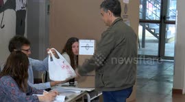 Candidate for mayor for the city of Buenos Aires Jorge Macri cast his vote in Argentina