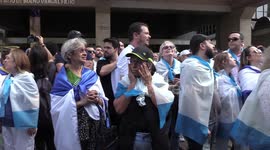 Pro-Israel demonstration in Sao Paulo, Brazil with support from evangelical churches