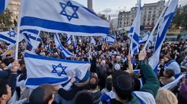 British-Israelis sing after 'Bring Them Home' rally calling for the release of Hamas hostages