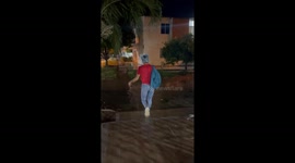 Friend Slips and Falls in Puddle