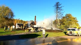 2nd alarm structure fire with collapse, West Cameron Township, Northumberland County, Pennsylvania