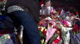 Flowers laid for Sir Bobby Charlton outside Old Trafford